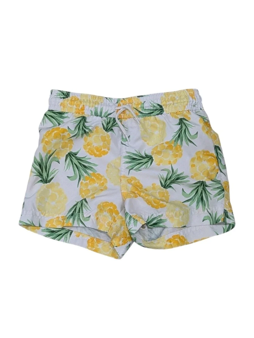 Janie And Jack Kids Swimsuit Swim Trunks Yellow Pineapple Swimming Boys Size 2T